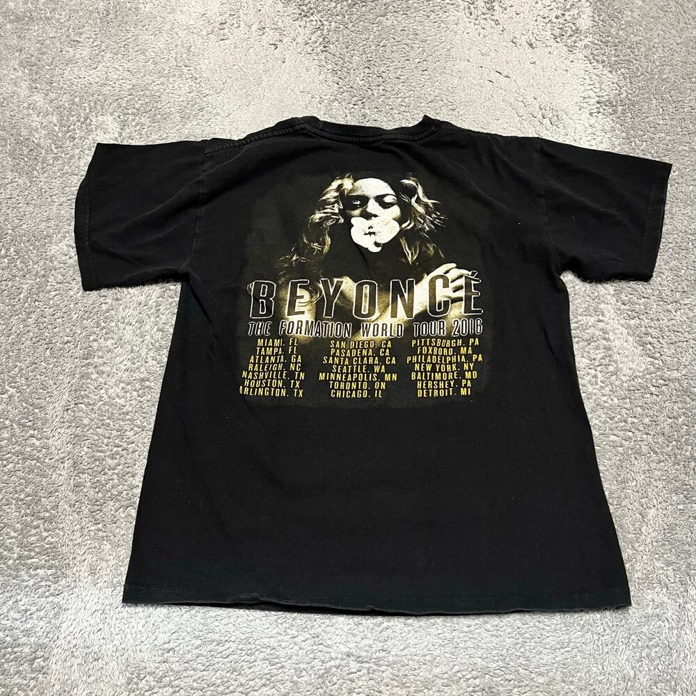 Beyonce Formation World Tour T Shirt Womens Medium Black 2016 Concert Tour Tee